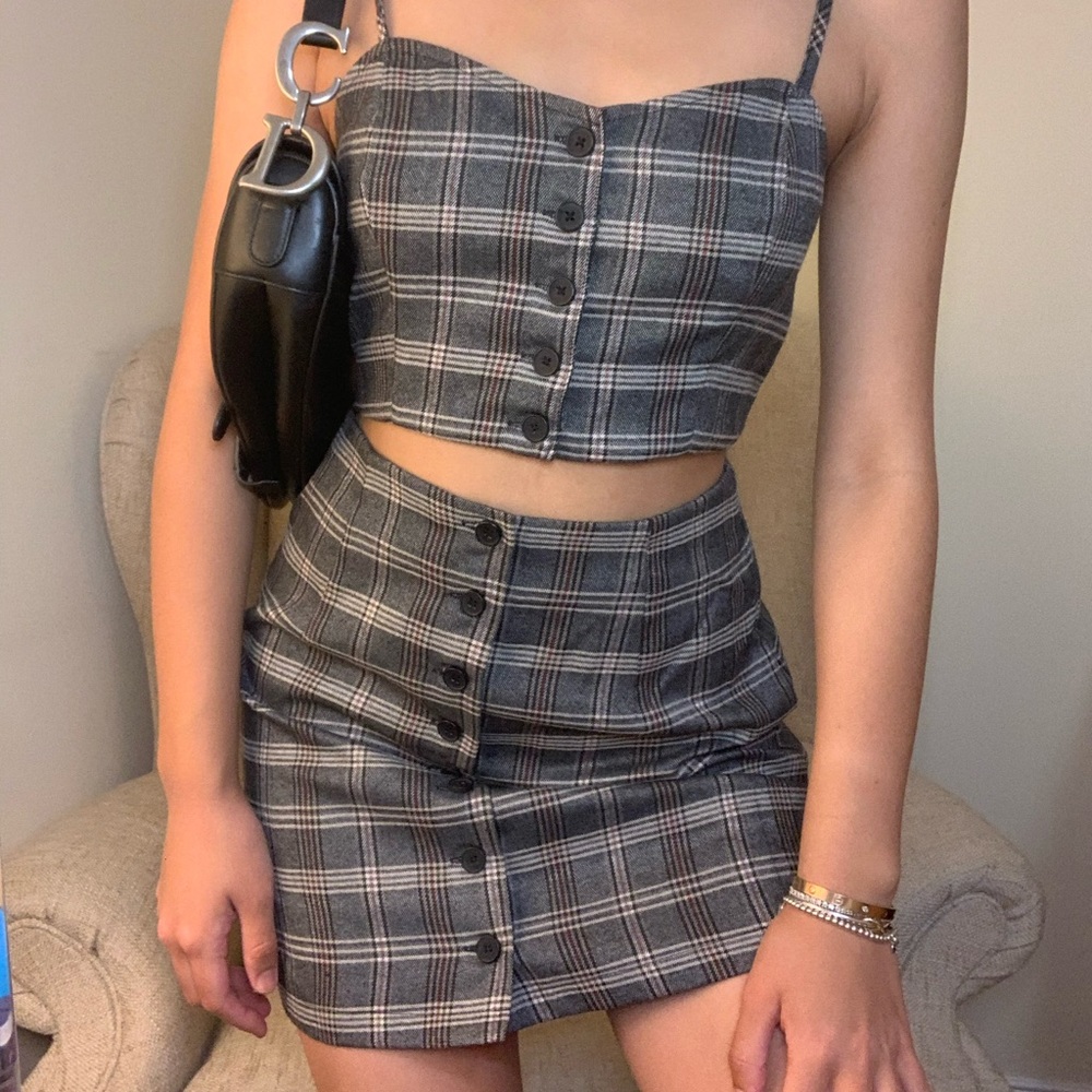 URBAN OUTFITTERS two piece set in plaid!